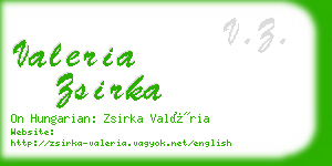 valeria zsirka business card